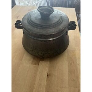 VERY RARE ANTIQUE COPPER 18TH/19TH CENTURY  TRADE KETTLE with OLD PATINA AND LID